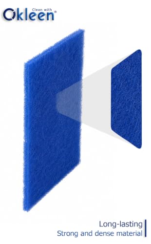 Image of Scour Pads. Made in Europe. 12 Pack, Blue, 4 x 6 Inch Odorless General Purposes Scouring Scrubbers for Cleaning Dishes, Cutlery & Kitchen Stuff, Garage & Garden Tools, Grills & Outdoor Things