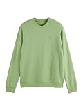Coupe droite Scotch & Soda Sweat-Shirt à col Rond avec Logo Essential Badge pour Homme, Pistache, S
