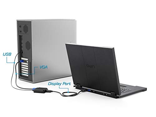 UPtyma Adaptador VGA para DisplayPort – Converte entrada VGA analógica para saída DisplayPort – Supo