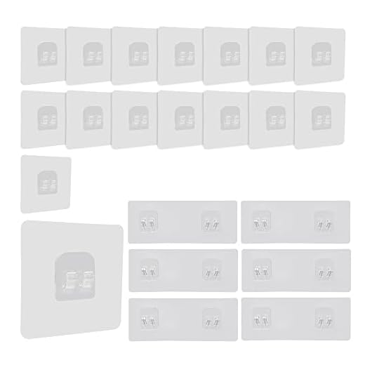 WYAN Ganchos Adhesivos para Estantes de Ducha-22 piezas Adhesivo Organizador de Carrito de Ducha,sin Taladro,para Cocina Ducha Baño Jabonera Cesta Estantería(6pcs 6 * 15cm,16pcs 7 * 7cm)