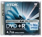 TDK DVD+R 4.7 GB Kratzfest 16x 5er Pack DVD-Rohlinge