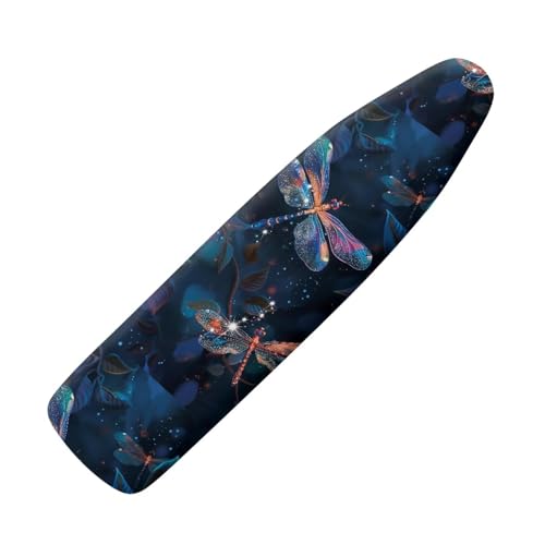 Wunvihay Starry Sky Dragonfly Print Ironing Board Cover and Pad,Ironing Board Shield,Thick Standard Size Ironing Board Pads with Elasticized Edges,Women Gifts