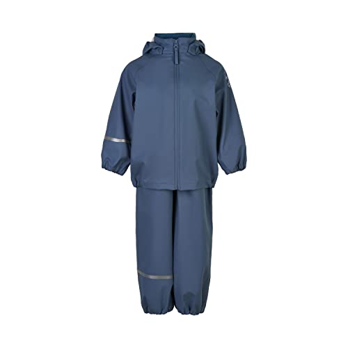 Celavi Unisex barn basic återvinning PU regnkläder set, Kina blå, 80