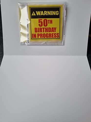 cards with more 50th Birthday card Survival kit an alternative 50th birthday card gift idea for him her men women Sister Brother Friend, Yellow