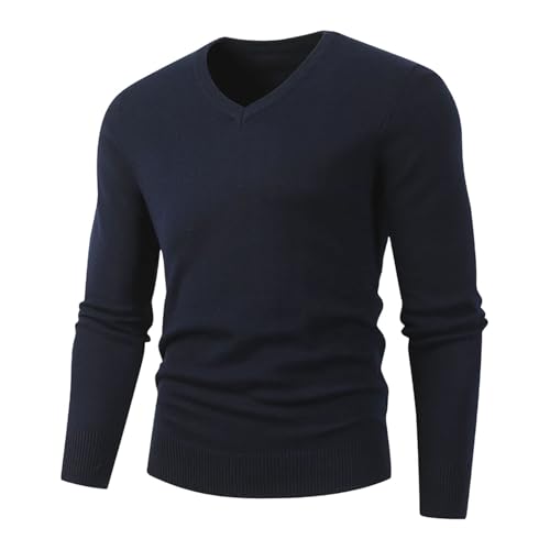 Cashmere V Neck Pullover Sweater Mens Autumn Winter Soft Warm Jersey Jumper Knitted Fashion