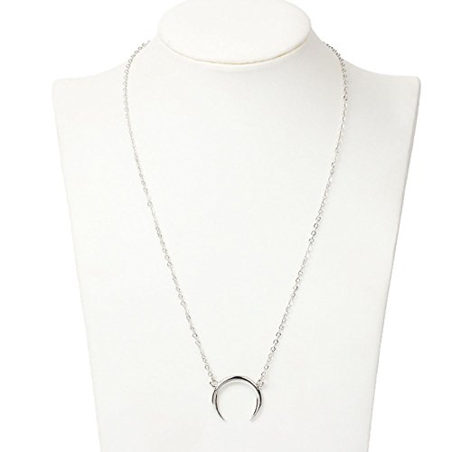 YAZILIND Creative Crescent Shape Pendant Necklace Alloy Long Link Clavicle Necklace Jewelry Gift2