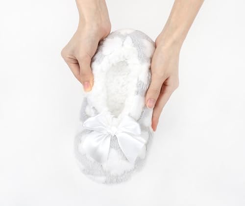 Image of Keyela Women Cozy Warm Slipper Socks, Non Slip Gripper Indoor House Socks | Soft warm cozy fabric, gripper anti-slip bottom for bedroom, lounge and all indoor daily use