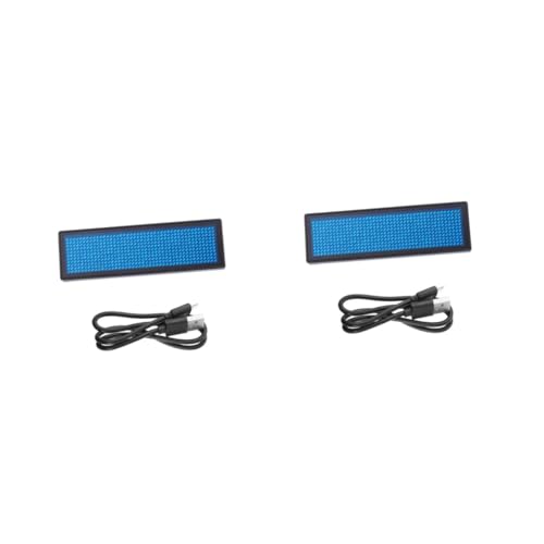 Badge nominatif LED défilant rechargeable USB lot de 2 pour événements