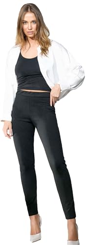 Questi leggings JADEA donano un tocco di classe al tuo guardaroba. Con taglio skinny che mettono in risalto le tue curve naturali, il tessuto elasticizzato li rende comodi da indossare tutto il giorno. Realizzati in viscosa elasticizzata, sono traspiranti e morbidi sulla pelle.
