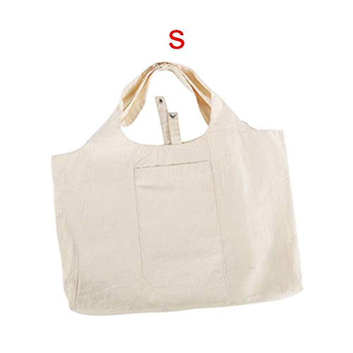 happygirr Bolsa de Compras Bolsa de algodón Plegable Reutilizable portátil con Bolsillo pequeño para Cocina Supermercado Regalo de cumpleaños Camping