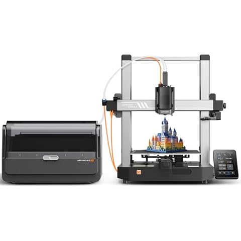 Anycubic Kobra 3 Combo 3D Printer, Multi-Color 3D Printer 4 Colors, Max 600mm/s Print Speed with ACE Pro Sealed Storage Keep Filament Dry, Print Smooth Ideal for All Skill Levels 9.8"x9.8"x10.2" Cover