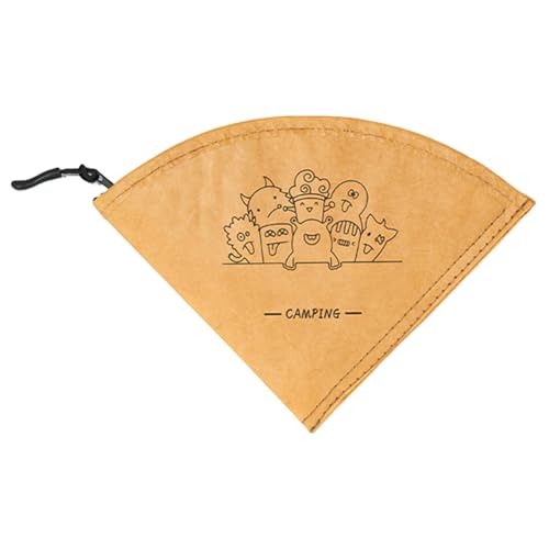 コーヒーフィルター ケース ペーパーフィルター ケース 携帯コーヒーフィルター収納袋 防水カルダー紙製 V01/V02対応 60-80枚収容 キーホルダー付 アウトドア用 15.3g バックパックアクセサリー