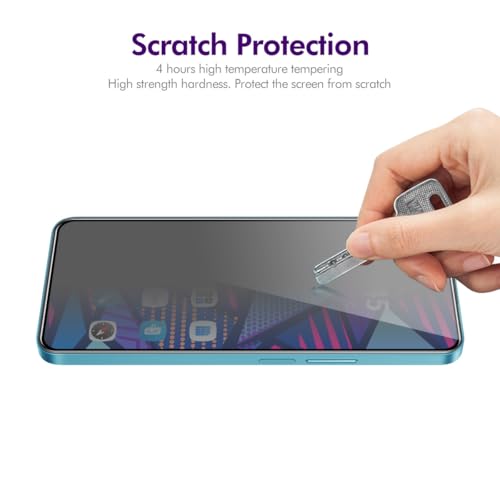 Image of Privacy Tempered Glass Screen Protector for iQOO Neo 10R 5G - 9H Hardness, Anti-Spy, Touch Sensitive, Easy Install (1-Pack)