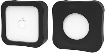 2022 Apple TV 7th Gen Silicone Case Set | Shockproof TV Box Cover & Remote Holder with Anti-Slip Base [6 Colors] Black Set-top Box Cover