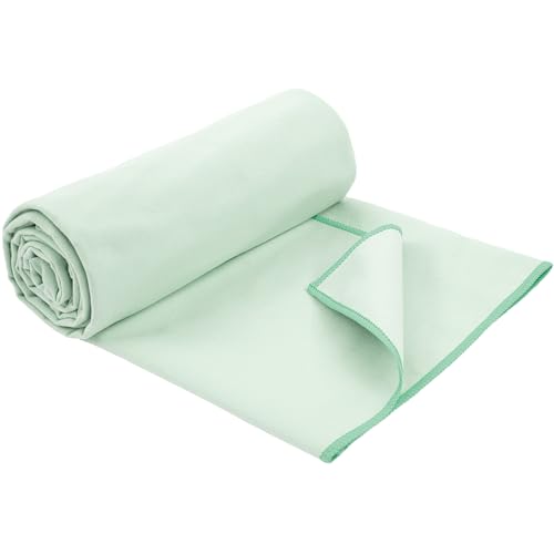 S&T INC. Microfiber Yoga Mat Towel, Quick Dry Towel, Soft and Absorbent for Gym, Pilates, and Hot Yoga Mat, 1 Pack, 26.5 inches x 72 inches, Sage Green