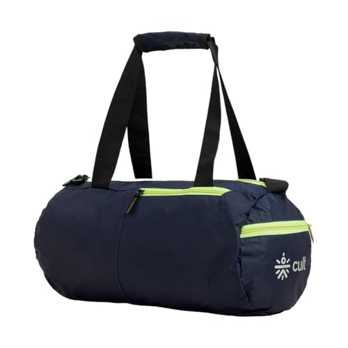 Image of Cult 20 Litre Gym /Duffle Bag for Men & Women - Water Resistant Travel Bag with Spacious Main Compartment, Side Mesh Pocket, Adjustable Shoulder Strap & Durable Zippers - Lightweight Sports Bag - Neon