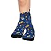 susiyo Hanukkah Candle Art Blue Hiking Socks Boy Girls - Cushioned Crew Socks for Kids Soft, Breathable & Seamless Toe for All-Day Comfort