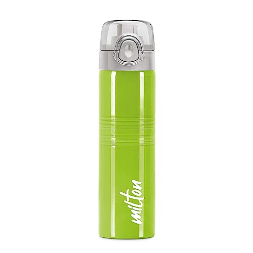 MILTON Vogue 750 Stainless Steel Water Bottle 750 ml, Single Walled, ISI Certified I Leak Proof Lid, Rust Proof I For School, Office, Gym I Parrot Green