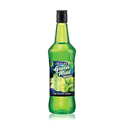 Image of Mala's Fruit Mocktail Syrup Pina Colada 750ml, 1 Count &, Fruit Mocktail Syrup Green Mint 750ml, 1 Count