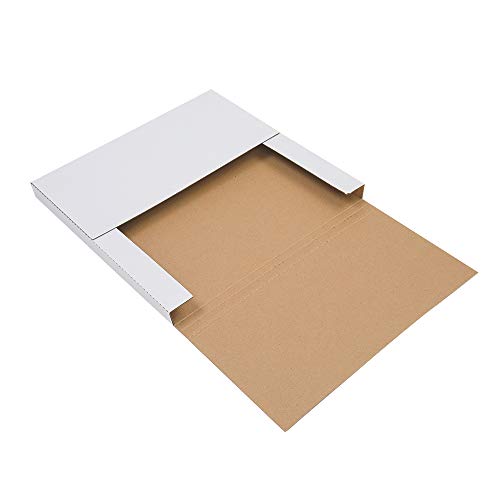 Kshioe 25 Packs White Vinyl Record LP Shipping Mailer Boxes, 12.5in*12.5in*1in Record Mailers, Album Paper Box, Record Album Mailer