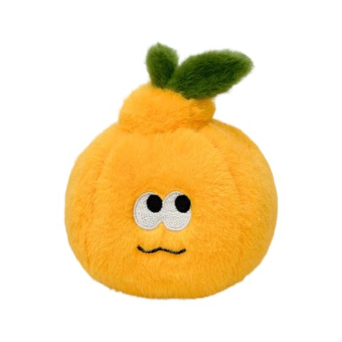 Llavero naranja, dije de de diseño pelable, bonito accesorio de felpa, decoración de mochila, colgante de bolso, compañero de viaje, cumpleaños, vacaciones