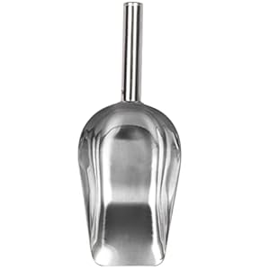 Homoyoyo Eisschaufel aus Edelstahl Metall Lebensmittel Süßigkeiten Schaufel Gefrierschrank Eisschaufel Mehlkornschaufel Eiswürfelschaufel Pommes-Frites-Schaufel Küchenhelfer Werkzeuge