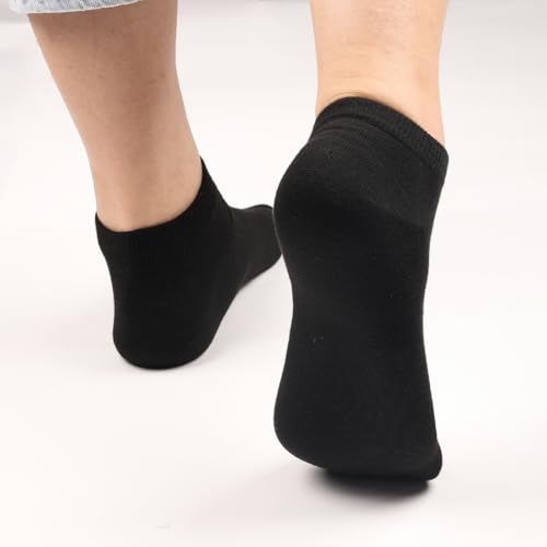10 Pairs Men's Ankle Socks Breathable Casual Low Cut Socks (Black)4