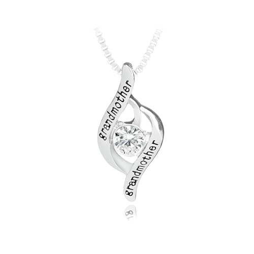 MOCHAMIK Collar de Plata de Ley 925 con Piedra Natal de Abuela, Colgante Circular de Venus, Collares de Cadena, Regalo para Abuela, joyería de Piedra de Nacimiento de Abuela, Pulsera de mamá, Grande,