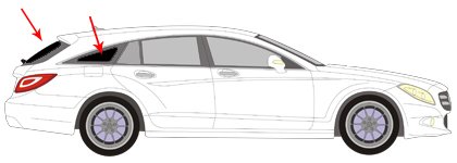 Solarplexius Auto-Sonnenschutz Scheiben-Tönung passgenau für Mercedes CLS