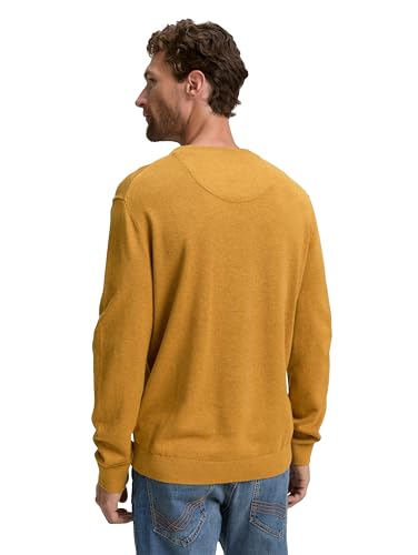Tom Tailor Herren 1039805 Pullover, 36292 - Mustard Melange, S – Ansicht 3