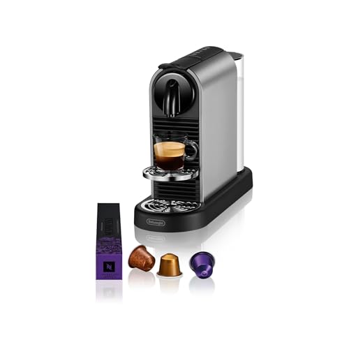 Nespresso DeLonghi Machine à Café Citiz Argent, 19 Bars + Kit de Bienvenue, Design Moderne,...