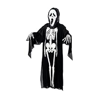 XWLEYW Black Skeleton Costume for Kids, Halloween Fancy Dress, Chucky Kid Halloween Spooky Skeletons Costumes for Boys and Girls，Ideal for Trick-or-Treating, Cosplay（90cm）