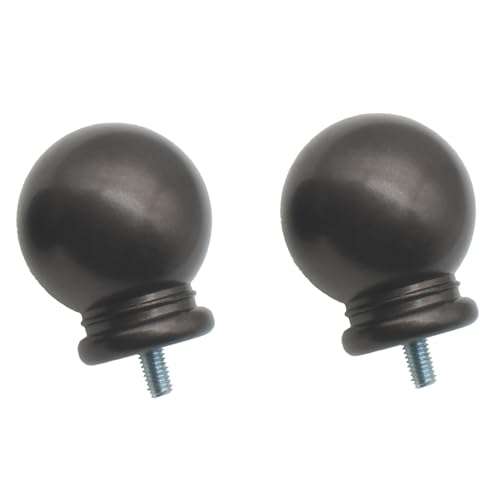 2pcs End Cap Finials for Curtain Rods 5/8