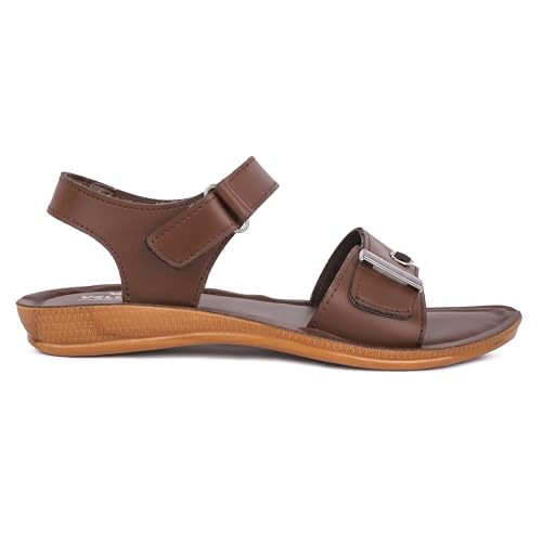 Image of Ango Women Minimal Black Flats Sandals with Premium Metallic Finish with Cushioned Sole