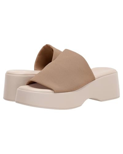 Image of Womens Wedge SIides Sandals Platform Open Toe Slip On Elastic Band Wedges Shoes