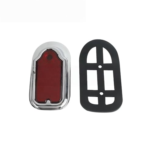 Luz trasera de lápida para moto custom, piloto de freno universal rojo para Chopper y Bobber