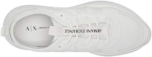 Armani Exchange womens Logo Streetwear Sneaker, White, 9.5 US | Image 4