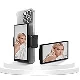 USBERG 5' Magnetic Vlog Selfie Monitor Screen for iPhone & Android - Back Camera Monitor w/Bluetooth Remote, Low Latency HD Display, Screen Mirroring for TikTok/YouTube Live Streaming Video Recording