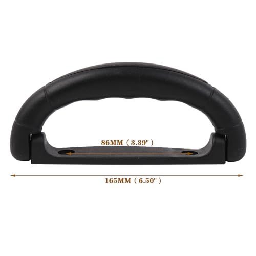 RDEXP Travel Luggage Suitcase Handle 6.5" Length Black B035 3.39" Hole Spacing & Screw4