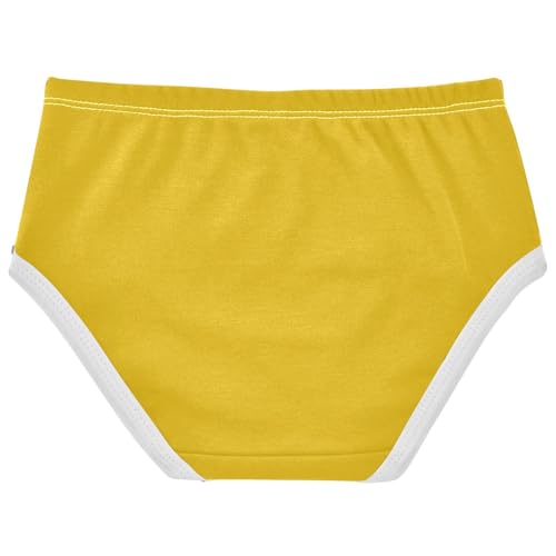 Joisal Orange Chrome Yellow Toddler Underwear Floral 2t Cotton Little Girl Panties Stylish Kids Briefs Undies2