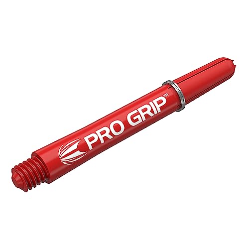 Target Darts Pro Grip Shafts - Set of 9, Red, Intermediate - 41mm - Image 2