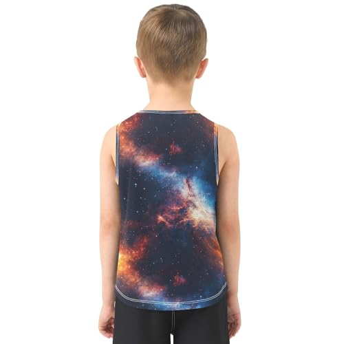Boys Tank Top Shirts Galaxy Universe Sleeveless T-Shirts Crew Neck for Kids Clothing Children3