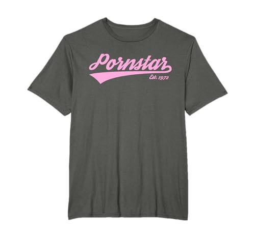 Vulgar Pornstar Things Camiseta Estrella porno del equipo Camiseta Black Poliéster Manga de doble puntada y bastilla baja Talla S EU 38-40 Adulto Unisex