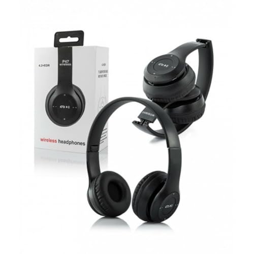 Image of Wireless Bluetooth Headphones 4.2 Over-Ear Foldable Design Built-in Controls & Mic Stereo Sound Headset (Multicolor)