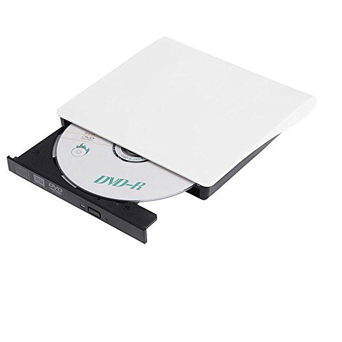 Padarsey External Dvd Cd Drive Compatible For Laptop Usb 3.0 External Dvd-Rw Player Cd Drive, Optical Burner Writer Rewriter For Mac Computer Notebook Desktop Pc Windows 7/8/10, Slim White #TOP5