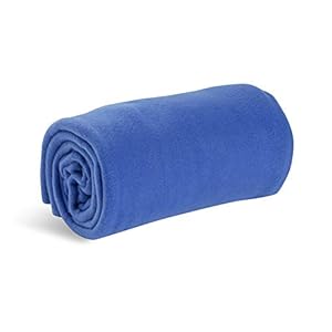 Wolf Essentials Cozy-Soft Microfleece Travel Blanket, 50×60 Inch, Lightweight, Compact, Perfect for Airplane and Car, Royal Blue