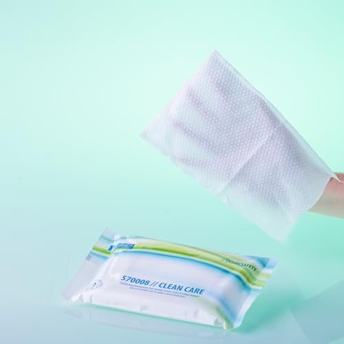 Nitras Clean Care Feuchte Einmal Waschhandschuhe mit Aloe Vera & Kamille für Gesicht, Körper, Hände - 8 besonders weiche & erwärmbare Tücher Größe 23 x 14 cm (3)