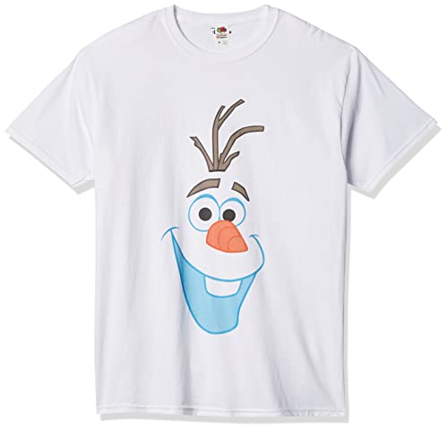 Amazon.com: Disney Young Men's Big Olaf Face Two T-Shirt, White