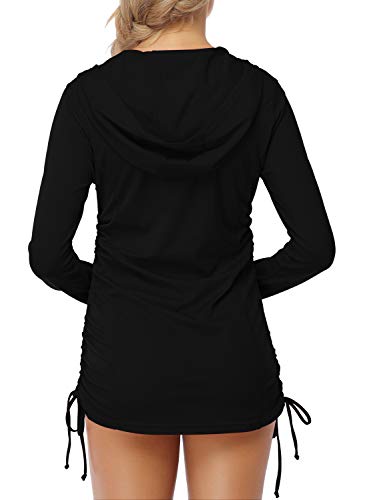 image for HISKYWIN Womens Hoodie Thumb Hole UV Sun Protection Rash Guard Side Ad