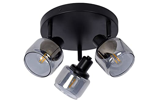 LUCIDE Bjorn - Ceiling Spotlight - diameter 38 cm - 3xE14 - Black - Image 2
